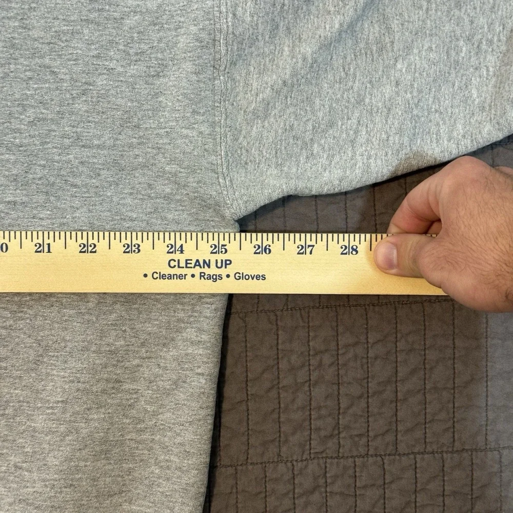 Vtg Y2K Starter Crewneck Sweatshirt Men‎ Large Gray Distressed Boxy Fit 90s